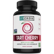 Zhou Tart Cherry Extract Plus Celery Seed - Tart Cherry Capsules for Men & Women, Muscle Recovery an