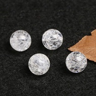 4A Natural Clear Quartz White Quartz Flower Crystal Quartz Crystal Single Bead DIY Jewelry