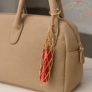 BLISS Metal Net Lipstick Bag, Hollow Portable Mesh Bag Key Chain, Lipsalve Organizer Universal Silve