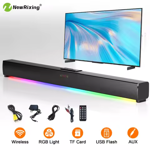 NewRixing 36-Inch/915mm TV SoundBar for TV,50W,wall mounted,high fidelity sound,remote control,coaxi