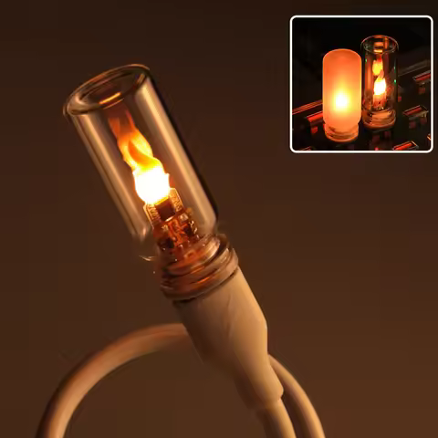 Retro USB Led Filament Night Light Yellow Warm Bulb Lighting Flame ambient light For Home Decor Emer