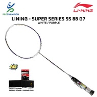 RAKET BADMINTON LINING SS 88 G7 SUPER SERIES SS88G7 WHITE PURPLE - won5.shop