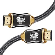8K HDMI Cable 2M/6.6FT,SIREG 48Gbps High Speed HDMI 2.1 Braided HDMI Cord 28AWG High-Definition HDR Computer Vision PS4 Projection ARC Cable Compatible with Xbox, Playstation, Blu-Ray/DVD Player, TV