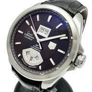 TAG HEUER Grand Carrera WAV5113, See-Through Back, Stainless Steel/Leather Automatic Watch, Dark Bra