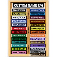 Nama tag sulam paling murah | nama embroidery | name tag sekolah | nametag