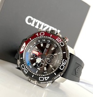 Citizen Eco Drive Promaster Diver Watch Aqualand Chronograph BJ2167-03E Black Rubber Strap