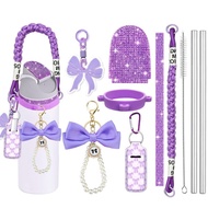 Water Bottle Decoration Accessories Bow Pendant Water Bottle Braided Hand Rope 16oz/24oz/32oz Univer