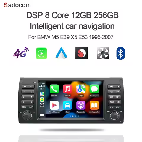 Carplay 8" Android 14.0 8GB + 128GB Car DVD Player GPS WIFI Bluetooth 5.0 TPMS autoradio For BMW M5 