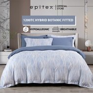 Epitex 1200TC Hybrid Botanic Silk Printed Fitted Sheet Set - Ultra Soft & Smooth (Without Quilt Cove