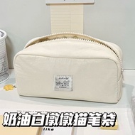 Big ins Capacity Simple Pure Cute Bag Pier Cat Pier Pencil Case Primary School Students Stationery B