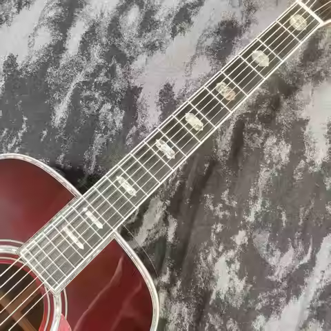 D45 series solid wood profile 41 inch cherry red glossy acoustic acoustic guitar