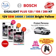 Original Bosch Gigalight Plus 120 H7 477 Headlight Bulb 12V 55W 2pcs for Proton Persona VVT (Year 20