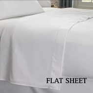 Sprei Flat Sheet | Sprei Hotel 100% Katun Tc300 Polos Putih