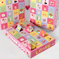 24 Grids Fun Valentine's Day Mystery Box Empty Box Poke Poke Color Surprise Gift Box (5pcs/Pack)