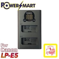 POWERSMART - Canon LP-E5 兩位電池充電器, USB輸入
