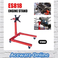 ES818 ENGINE STAND 1250LB ADJUSTABLE MOUNTING ARM 360 DEGREE ROTATION MOUNTING PLATE HIGH PERFORMANCE CASTER