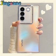 Jingsanc เคสฝาหลังสุดหรูกันกระแทก V27e แบบนิ่ม V27 VIVO V27 Pro VIVO เคสสำหรับ VIVO ฟิล์มเลนส์