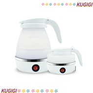 KUGIGI Water Kettle, 110V/220V Mini Electric Kettle, Portable 600ml Leakproof Foldable Silicone Kett