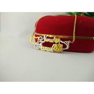 HELLOKITTY Hello Kitty name necklace, first hand engraved combination name jewelry 04