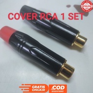 RCA METAL SOCKET COVER CONNECTOR ONE SET GOOD QUALITY