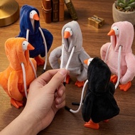 Cartoon Hoodie Duck Desktop Figurine - Hoodie Duck Ornament - Funny Hoodie Duck Figure Miniature - H