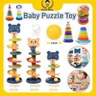 Baby Rainbow Tower Toy Fun Stack Tower Kids Early Educational Toy Montessori Mainan Baby