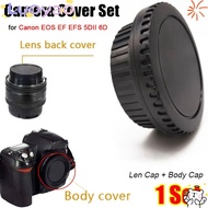 LUOYAO 1Set Rear Lens Cap, Cover Protector Lid Cap Set Camera Cap Cover, Durable Lightweight Photogr