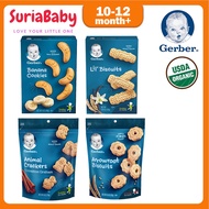Gerber Arrowroot Biscuits / Lil' Biscuit / Animal Crackers / Banana Cookies 10-12months+ Crackers& C