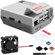 52Pi Raspberry Pi 3B+ Case, Raspberry Pi Case with Fan, Retro Gaming Nes3Pi Case with Cooling Fan, R