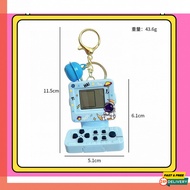 Tetris Game Console Keychain Mini Computer Handheld Game Stress Relief Toy Creative Keychain