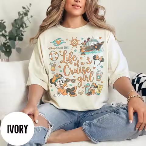 Life of A Cruise Girl Shirt Disney Cruise Line Minnie Girls Trip Tee Disney Magic Wonder Fantasy Wis