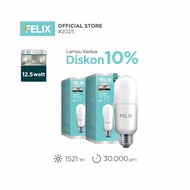 FELIX PREMIUM LED 12.5W White 2Pcs Super Bright 90% Economical Light Bulb Equivalent to 153W 3 Year 