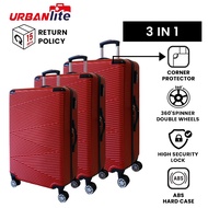(SG Ready Stock) Urbanlite Echo 2.0 (3 in1) 20" +24" 28"Bundle Set Luggage 360° 8 Wheels spinner ABS Hard case-ULH 21904