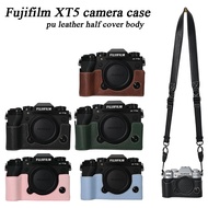 PU Leather Fujifilm XT5 Camera Case Bag Half Body Cover For Fujifilm XT5