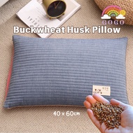 Buckwheat Pillow Core w Washed Cotton Case - 40x60cm