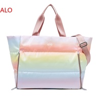 【New】 Alo Yoa New Gym Bag Womens Commute Leisure Shoulder Bag Yoga Portable Storage Bag Multi-Functi
