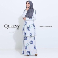 SABELLA READY STOK Baju Kurung Queeny Soft Rose Blue
