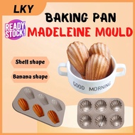 LKY- 6 Cavity Cake Mould Muffin Madeleine Pan Cake Baking Pans Tray Cake Mold Nonstick Baking Tools banana Shell Shape