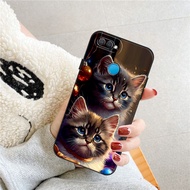 Skin Case Casing Hp Oppo A5s A7 A12 A11K F9 REALME 2 PRO A3S A1K REALME C2 Motif Kucing Cat Cute Kekinian Elegan - Case Oppo - Case Kekinian - Case Hp - Case Lucu - Case Murah - Case Adorable - Casing Handphone - Case Cewe