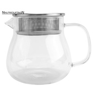 Heat Resistant Coffee Pot Hand Brewing Coffee Pot Steel Cover Transparent Sharing Pot Glass Brewing 