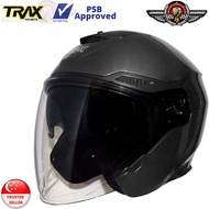 TRAX Helmet TG-263 Metallic Grey (PSB Approved) Comes with Free Helmet Bag
