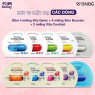 Hộp 10 mặt nạ BNBG Vita Genic Skin Booster Tea Tree mặt nạ thạch dưỡng trắng cấp ẩm chính hãng