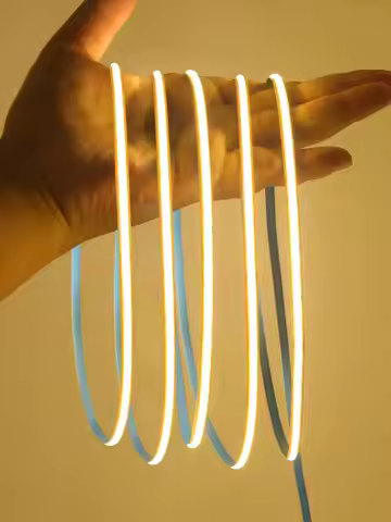 5MM COB LED Strip Light 12V 24V 400LEDS/M Flexible Ribbon Rope LED Light 3000K 4000K 6000K Home Deco