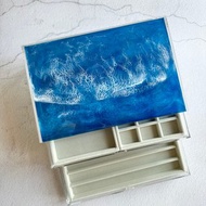 海洋風無印亞克力 2層首飾收納置物桌上儲物盒