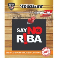 SAY STICKER NO TO RIBA STICKER RIBA
