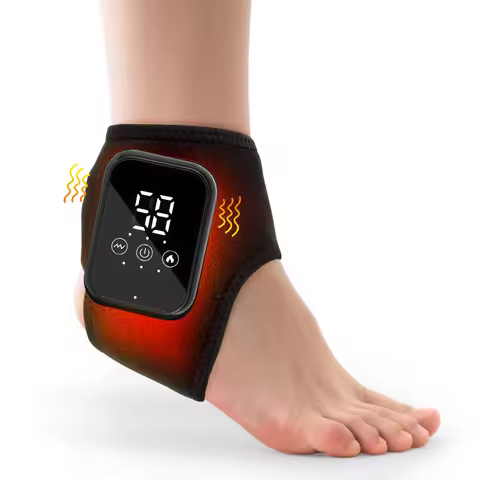 Electric Foot Heat Massager Hot Compress Vibration Ankle Massage Wrap for Joint Protection Ankle Sup