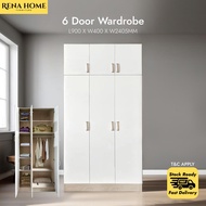 [NEW ARRIVALS] 6 Door Wardrobe | 4 Door Wardrobe | Bedroom Wardrobe | Almari Baju Murah | Almari Bes