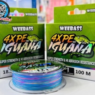 PE WEEBASS IGUANA (Vebas IGUANA) Braided 4 Multicolor Length 100 Meters