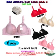 Bayie - JUMBO Women's Bra/Bra/BIG Size DD8117 C/D Cup And Medium Foam Without Wire 3 Size 46-52