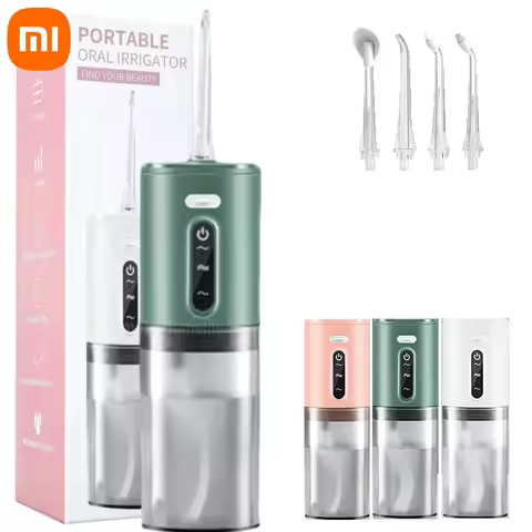 Xiaomi Dental Oral Irrigator 5 Nozzle Portable Dental Water Flosser USB Rechargeable 280ml Three fre